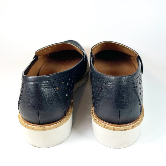 Halogen Emily Slip on Leather Loafers for Women Lug Platform Sole Shoe Size 7 - Picture 5 of 8